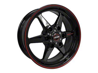Race Star 93 Truck Star Gloss Black 6-Lug Wheel; Front Only; 17x4.5; -25.4mm Offset (25-26 4Runner)