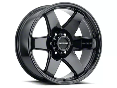 Raceline Addict Gloss Black 6-Lug Wheel; 20x9; -12mm Offset (03-09 4Runner)