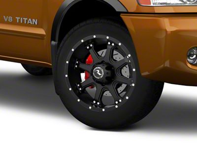 Raceline Assault Black 6-Lug Wheel; 20x9; 18mm Offset (04-15 Titan)