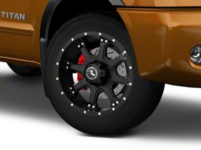 Raceline Assault Black 6-Lug Wheel; 20x9; 30mm Offset (04-15 Titan)
