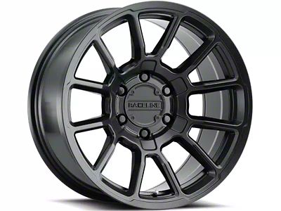 Raceline Gauge Satin Black 6-Lug Wheel; 20x10; -19mm Offset (25-26 4Runner)