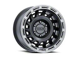 Raceline Halo Satin Black with Silver Ring 6-Lug Wheel; 17x9; -12mm Offset (25-26 4Runner)
