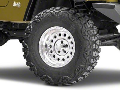 Raceline 887 Rockcrusher Polished Wheel; 15x8; -32mm Offset (97-06 Jeep Wrangler TJ)