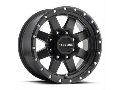 Raceline Defender Gloss Black 6-Lug Wheel; 18x9; 18mm Offset (21-25 Bronco, Excluding Raptor)