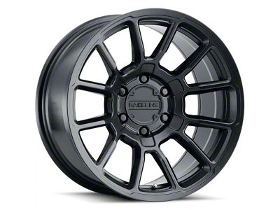 Raceline Gauge Satin Black 6-Lug Wheel; 18x9; -12mm Offset (21-25 Bronco, Excluding Raptor)