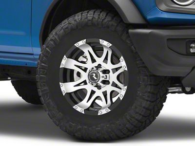Raceline Raptor Black Machined 6-Lug Wheel; 17x9; 6mm Offset (22-25 Bronco Raptor)