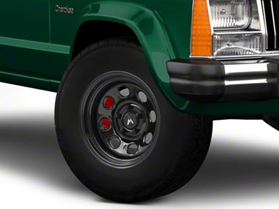 Raceline 81B Soft 8 Black Wheel; 15x8; -19mm Offset (84-01 Jeep Cherokee XJ)