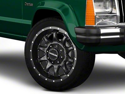 Raceline Shift Black Wheel; 20x9; -12mm Offset (84-01 Jeep Cherokee XJ)