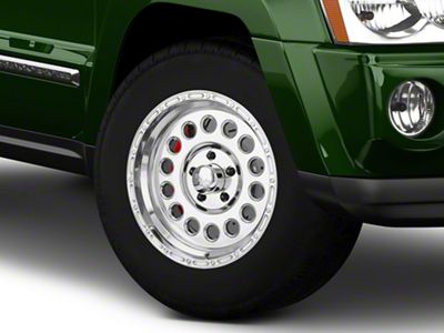 Raceline 887 Rockcrusher Polished Wheel; 17x9; 0mm Offset (05-10 Jeep Grand Cherokee WK, Excluding SRT8)