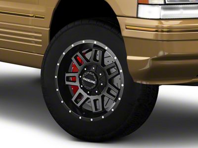 Raceline Injector Black Wheel; 17x8.5; 18mm Offset (93-98 Jeep Grand Cherokee ZJ)