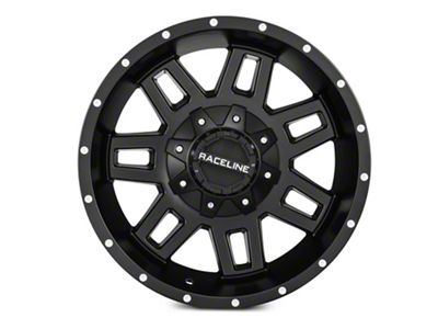 Raceline Injector Black Wheel; 17x9; -12mm Offset (05-10 Jeep Grand Cherokee WK, Excluding SRT8)