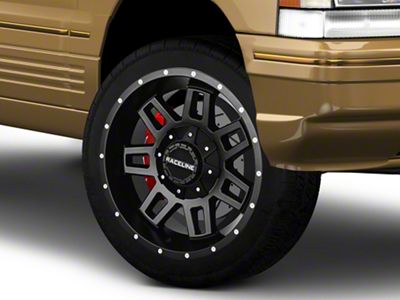 Raceline Injector Black Wheel; 20x9; 0mm Offset (93-98 Jeep Grand Cherokee ZJ)