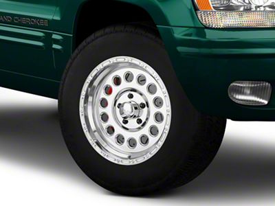 Raceline 887 Rockcrusher Polished Wheel; 17x9; 0mm Offset (99-04 Jeep Grand Cherokee WJ)