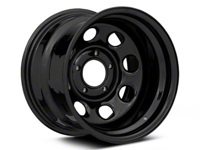 Raceline 81B Soft 8 Black Wheel; 15x7; -6mm Offset (87-95 Jeep Wrangler YJ)