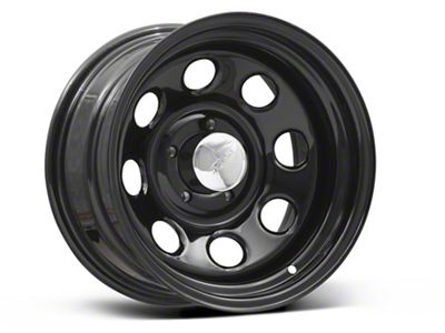 Raceline 81B Soft 8 Black Wheel; 15x8; -19mm Offset (87-95 Jeep Wrangler YJ)