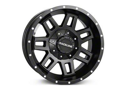 Raceline Injector Black Wheel; 17x9; -12mm Offset (87-95 Jeep Wrangler YJ)