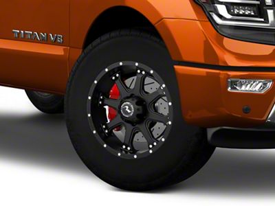 Raceline Assault Black 6-Lug Wheel; 18x9; -6mm Offset (17-24 Titan)