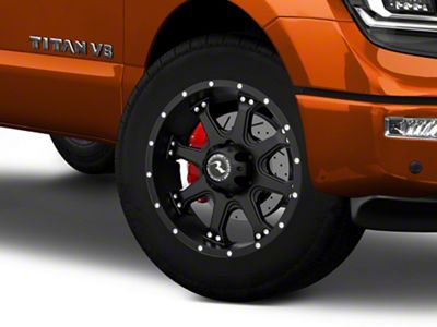 Raceline Assault Black 6-Lug Wheel; 20x9; 18mm Offset (17-24 Titan)