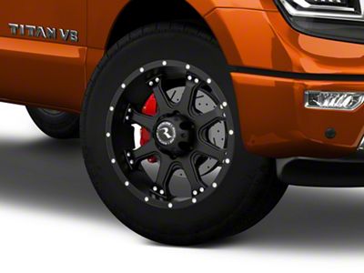 Raceline Assault Black 6-Lug Wheel; 20x9; 30mm Offset (17-24 Titan)