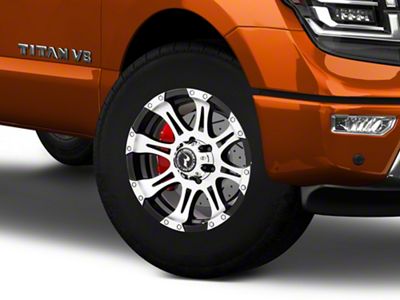 Raceline Raptor Black Machined 6-Lug Wheel; 18x9; 25mm Offset (17-24 Titan)