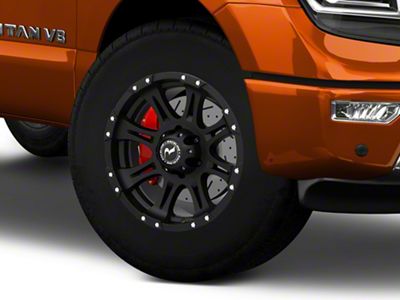 Raceline Raptor Black 6-Lug Wheel; 18x9; -6mm Offset (17-24 Titan)