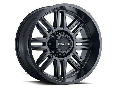 Raceline Split Satin Black 6-Lug Wheel; 20x9; 18mm Offset (22-25 Tundra)