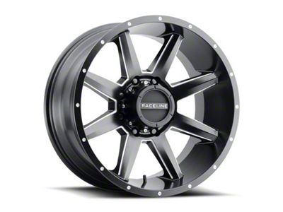 Raceline Stryker Satin Black Milled 6-Lug Wheel; 20x9; 0mm Offset (22-25 Tundra)