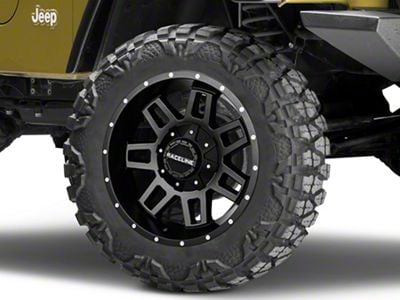 Raceline Injector Black Wheel; 20x9; 0mm Offset (97-06 Jeep Wrangler TJ)
