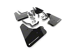 Rally Armor Black Mud Flaps with White Logo; Front and Rear (25-26 4Runner)
