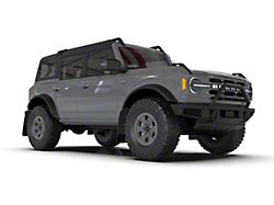 Rally Armor Black Mud Flaps with Red Logo; Front and Rear (21-26 Bronco w/ Steel Rear Bumper, Excluding Raptor)