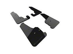 Rally Armor Black Mud Flaps with Metallic Black Logo; Front and Rear (18-21 Jeep Grand Cherokee WK2 Trackhawk)