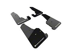 Rally Armor Black Mud Flaps with White Logo; Front and Rear (18-21 Jeep Grand Cherokee WK2 Trackhawk)
