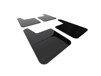 Rally Armor Universal UR Plus Black Mud Flaps with Metallic Black Logo; Front and Rear (Universal; Some Adaptation May Be Required)