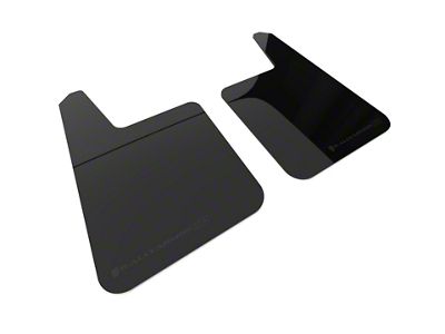 Rally Armor Universal UR Plus Black Mud Flaps with Metallic Black Logo; Front or Rear (Universal; Some Adaptation May Be Required)
