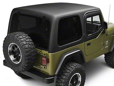 KOJEM Diamond Black Soft Top + Upper Skins For 1997-2006 Jeep Wrangler TJ 2-Door – 6-Piece Set