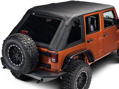 Frameless Trail Soft Top; Black Diamond (07-18 Jeep Wrangler JK 4-Door)
