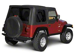 Factory Replacement Soft Top with Tinted Windows; Black Diamond (97-06 Jeep Wrangler TJ w/ Half Doors, Excluding Unlimited)