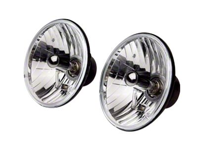 H4 Headlight Conversion Kit; Chrome Housing; Clear Lens (97-06 Jeep Wrangler TJ)