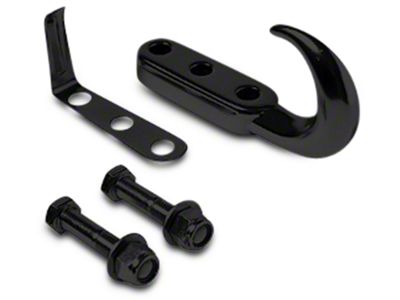 Tow Hook Kit; Black (76-95 Jeep CJ5, CJ7 & Wrangler YJ)