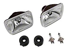 H4 Headlight Conversion Kit; Chrome Housing; Clear Lens (87-95 Jeep Wrangler YJ)