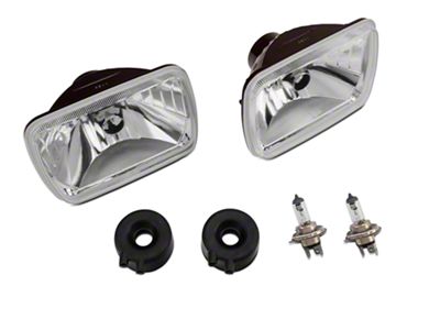 H4 Headlight Conversion Kit; Chrome Housing; Clear Lens (87-95 Jeep Wrangler YJ)