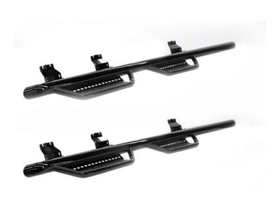 Ranch Hand Legend Series 4-Step Wheel to Wheel Side Step Bars; Gloss Black (07-21 Tundra Double Cab w/ 6-1/2-Foot Bed)