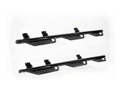 Ranch Hand Legend Series 6-Step Wheel to Wheel Side Step Bars; Gloss Black (07-21 Tundra Double Cab w/ 6-1/2-Foot Bed)