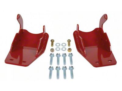 Rancho rockGear Rear Lower Control Arm Skid Plates; Red (21-25 Bronco)