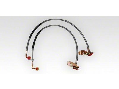 Rancho rockGEAR Brake Lines; 22-Inch; Rear (07-18 Jeep Wrangler JK)