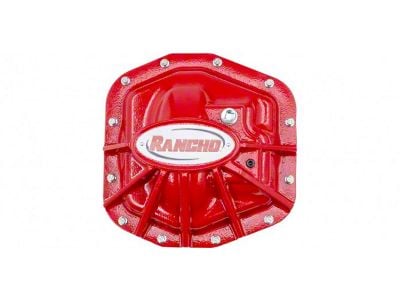 Rancho rockGEAR Dana 44 Front Differential Cover; Red (18-25 Jeep Wrangler JL Rubicon)