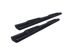 Raptor Series 5-Inch Oval Style Slide Track Running Boards; Black Textured (05-21 Frontier King Cab)