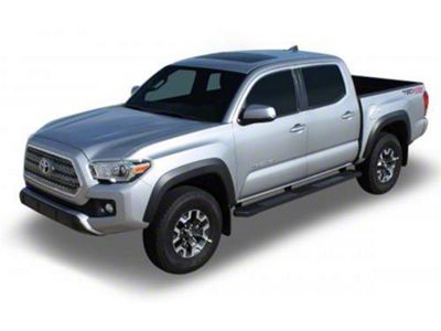 Raptor Series 6-Inch OEM Style Slide Track Running Boards; Black Textured (05-23 Tacoma Double Cab)
