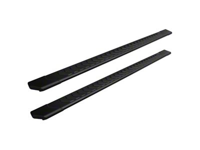 Raptor Series 5-Inch OEM Style Full Tread Slide Track Running Boards; Black Textured (04-24 Titan King Cab)