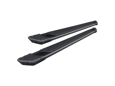Raptor Series 5-Inch Tread Step Slide Track Running Boards; Black Textured (04-24 Titan Crew Cab)